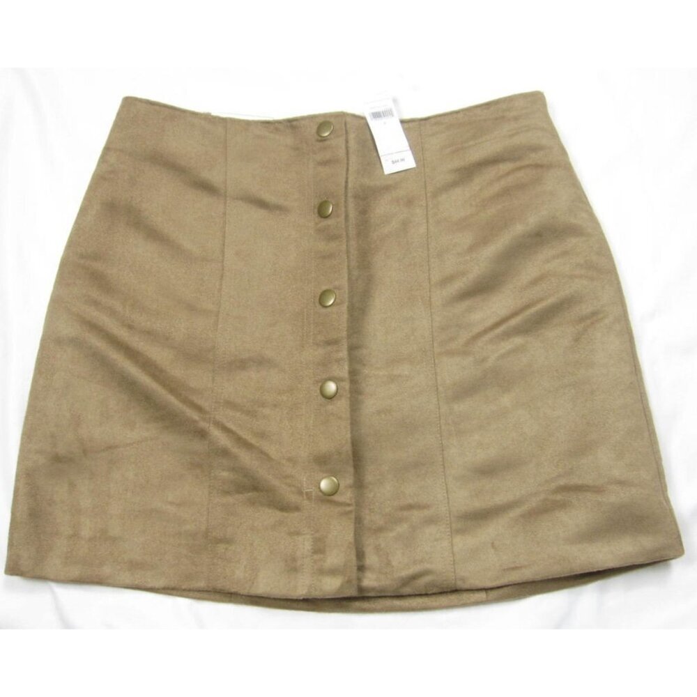 New Gap Faux Suede Ali Tannery Row Boho Western Front  Mini Skirt Sz 2 (WK41)